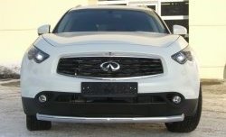 15 899 р. Одинарная защита переднего бампера Russtal диаметром 63 мм  INFINITI FX35  S51 - FX50  S51  с доставкой в г. Новочеркасск. Увеличить фотографию 1