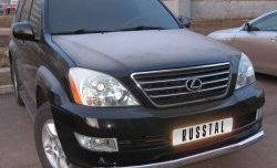 Одинарная защита переднего бампера SLITKOFF 76 мм Lexus GX470 J120 дорестайлинг (2002-2007)