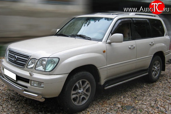 14 999 р. Защита порогов (Ø42 мм, нержавейка) SLITKOFF  Lexus LX470  J100 (1998-2002) дорестайлинг  с доставкой в г. Новочеркасск