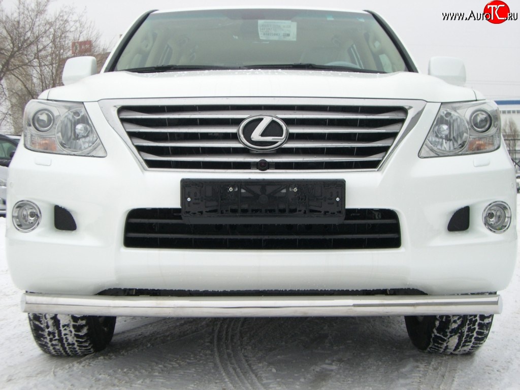 14 749 р. Одинарная защита переднего бампера SLITKOFF 70 мм Lexus LX570 J200 дорестайлинг (2007-2012)  с доставкой в г. Новочеркасск