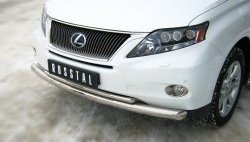 16 999 р. Защита переднего бампера (2 трубыØ76 и 42 мм, нержавейка) Russtal Lexus RX270 AL10 дорестайлинг (2010-2012)  с доставкой в г. Новочеркасск. Увеличить фотографию 2