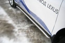 15 799 р. Защита порогов Russtal из круглой трубы диаметром 63 мм Lexus RX350 AL10 дорестайлинг (2008-2012)  с доставкой в г. Новочеркасск. Увеличить фотографию 2