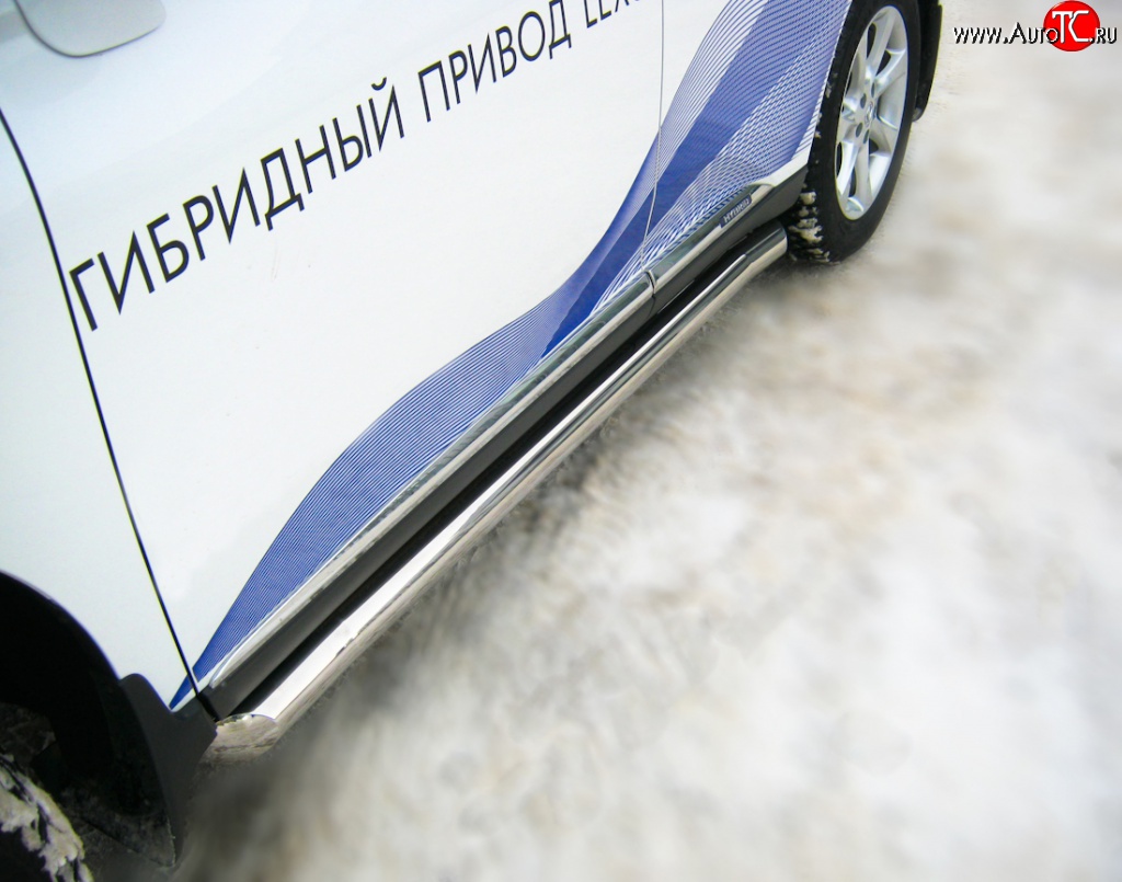 17 799 р. Защита порогов Russtal из круглой трубы диаметром 76 мм Lexus RX350 AL10 дорестайлинг (2008-2012)  с доставкой в г. Новочеркасск