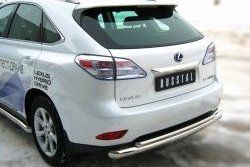 11 549 р. Защита заднего бампера (Ø76 и 42 мм, нержавейка) Russtal Lexus RX270 AL10 дорестайлинг (2010-2012)  с доставкой в г. Новочеркасск. Увеличить фотографию 3