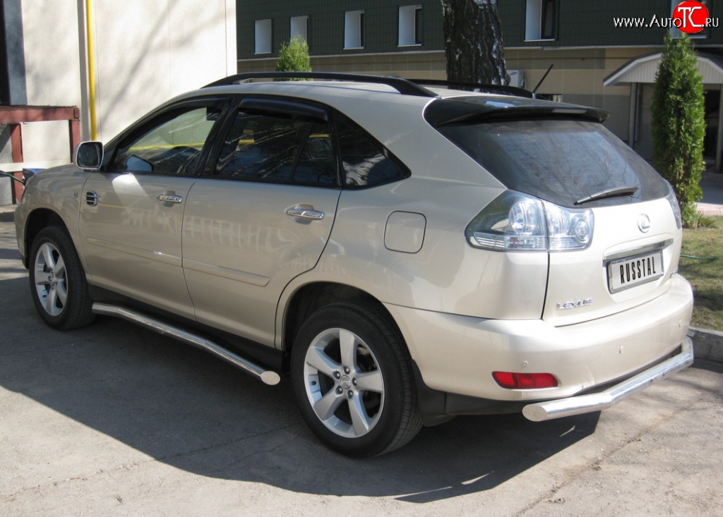 17 599 р. Защита заднего бампера (Ø63 мм, нержавейка) Russtal Lexus RX330 XU30 (2003-2006)  с доставкой в г. Новочеркасск