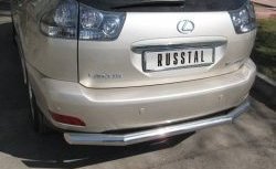 17 599 р. Защита заднего бампера (Ø63 мм, нержавейка) Russtal Lexus RX330 XU30 (2003-2006)  с доставкой в г. Новочеркасск. Увеличить фотографию 2