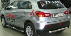 13 299 р. Защита заднего бампера (Ø63 мм, нержавейка) SLITKOFF Mitsubishi ASX дорестайлинг (2010-2012)  с доставкой в г. Новочеркасск. Увеличить фотографию 3