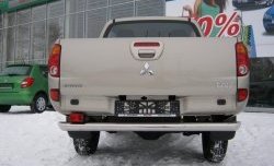 15 999 р. Защита заднего бампера (Ø76 мм, нержавейка) Russtal  Mitsubishi L200 ( 4,  5 KK,KL) (2006-2022)  дорестайлинг, рестайлинг  с доставкой в г. Новочеркасск. Увеличить фотографию 1