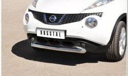 12 549 р. Одинарная защита переднего бампера SLITKOFF диаметром 63 мм  Nissan Juke  1 YF15 (2010-2014) дорестайлинг  с доставкой в г. Новочеркасск. Увеличить фотографию 8