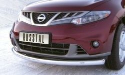 9 199 р. Одинарная защита переднего бампера Russtal диаметром 63 мм Nissan Murano 2 Z51 рестайлинг (2010-2016)  с доставкой в г. Новочеркасск. Увеличить фотографию 1