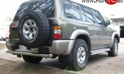 13 399 р. Защита заднего бампера (Ø76 мм, нержавейка) SLITKOFF  Nissan Patrol  5 (1997-2004) Y61 дорестайлинг, Y61 1-ый рестайлинг  с доставкой в г. Новочеркасск. Увеличить фотографию 2