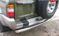 13 399 р. Защита заднего бампера (Ø76 мм, нержавейка) SLITKOFF  Nissan Patrol  5 (1997-2004) Y61 дорестайлинг, Y61 1-ый рестайлинг  с доставкой в г. Новочеркасск. Увеличить фотографию 3