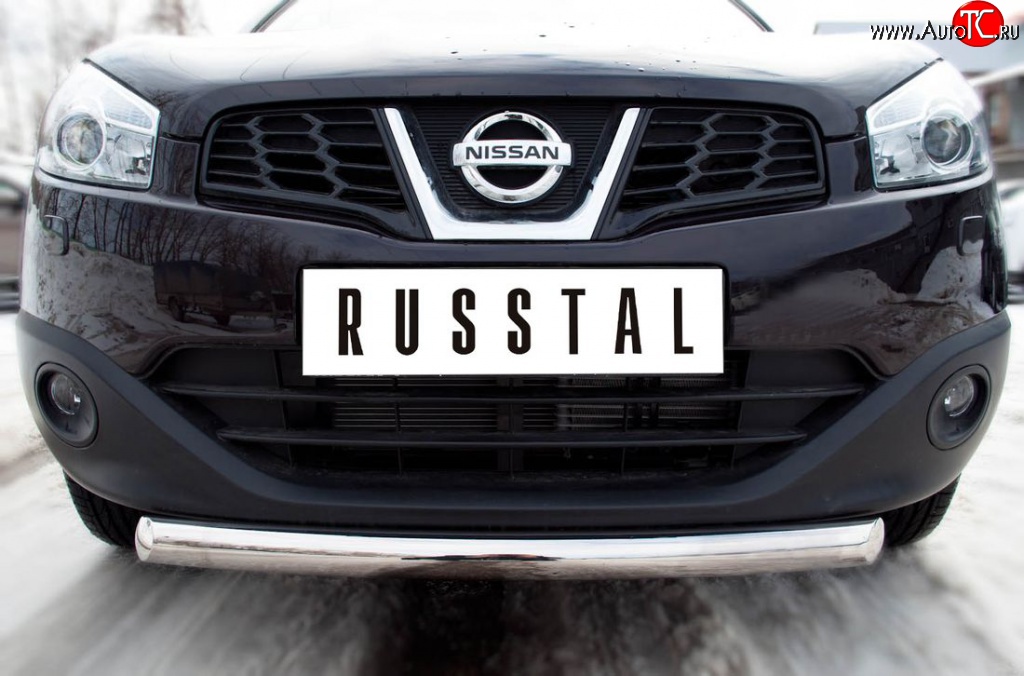 14 449 р. Одинарная защита переднего бампера Russtal диаметром 63 мм Nissan Qashqai 1 J10 рестайлинг (2010-2013)  с доставкой в г. Новочеркасск