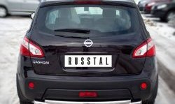 14 499 р. Защита заднего бампера (Ø63 и 42 мм, нержавейка) SLITKOFF  Nissan Qashqai  1 (2010-2013) J10 рестайлинг (полированная нержавейка)  с доставкой в г. Новочеркасск. Увеличить фотографию 2