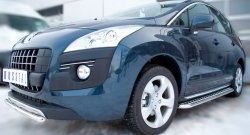 13 799 р. Защита переднего бампера (Ø 42 мм, нержавейка) Russtal Peugeot 3008 дорестайлинг (2009-2013)  с доставкой в г. Новочеркасск. Увеличить фотографию 3