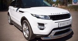 28 649 р. Защита переднего бампера (2 трубыØ76 и 42 мм, нержавейка) SLITKOFF  Land Rover Range Rover Evoque  1 L538 (2011-2015) дорестайлинг 3 дв., дорестайлинг 5 дв.  с доставкой в г. Новочеркасск. Увеличить фотографию 2