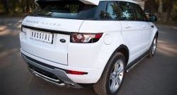 15 949 р. Защита заднего бампера (к-я DYNAMIC, Ø63 и 42 мм, нержавейка) SLITKOFF  Land Rover Range Rover Evoque  1 L538 (2011-2015) дорестайлинг 3 дв., дорестайлинг 5 дв.  с доставкой в г. Новочеркасск. Увеличить фотографию 2