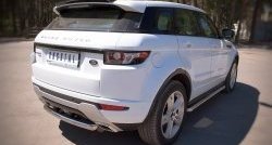 13 499 р. Защита заднего бампера (Ø76 мм, нержавейка, Dynamic) SLITKOFF  Land Rover Range Rover Evoque  1 L538 (2011-2018) дорестайлинг 3 дв., дорестайлинг 5 дв., рестайлинг 3 дв., рестайлинг 5 дв.  с доставкой в г. Новочеркасск. Увеличить фотографию 2