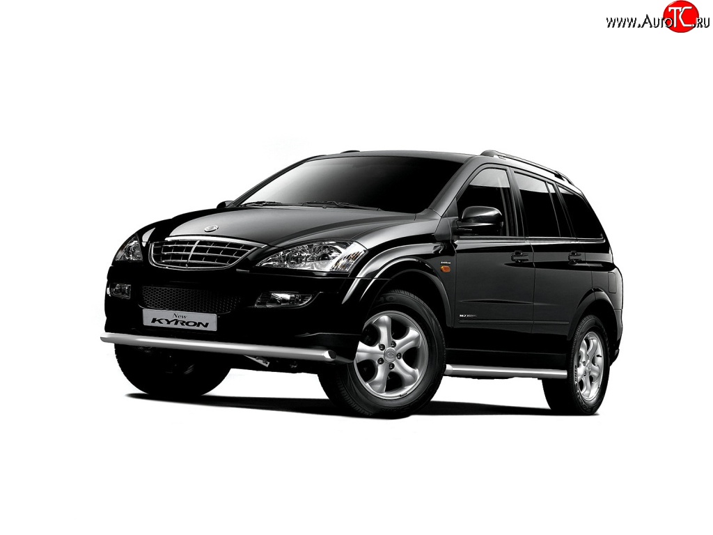 4 499 р. Защита порогов из трубы Ø63 Petroil Tuning SSANGYONG Kyron дорестайлинг (2005-2007) (Нержавеющая полированная сталь)  с доставкой в г. Новочеркасск