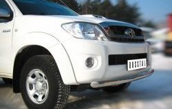 13 399 р. Одинарная защита переднего бампера SLITKOFF диаметром 63 мм  Toyota Hilux  AN10,AN20 (2008-2011) 1-ый рестайлинг  с доставкой в г. Новочеркасск. Увеличить фотографию 2