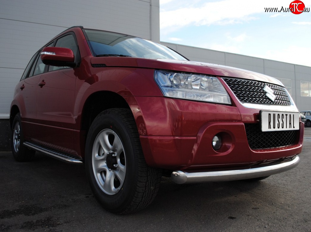 13 999 р. Одинарная защита переднего бампера SLITKOFF  Suzuki Grand Vitara  JT 5 дверей (2005-2008) дорестайлинг  с доставкой в г. Новочеркасск