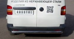 13 899 р. Защита заднего бампера (Ø63 мм, нержавейка) SLITKOFF  Volkswagen Transporter  T5 (2003-2009) дорестайлинг  с доставкой в г. Новочеркасск. Увеличить фотографию 4