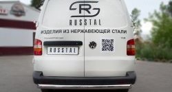 14 599 р. Защита заднего бампера (Ø76 мм, нержавейка) SLITKOFF  Volkswagen Transporter  T5 (2003-2009) дорестайлинг  с доставкой в г. Новочеркасск. Увеличить фотографию 4