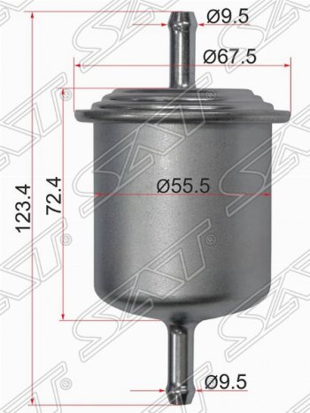 249 р. Топливный фильтр SAT Nissan Skyline R34 (1999-2002)  с доставкой в г. Новочеркасск. Увеличить фотографию 1