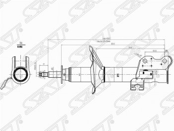 Правый амортизатор передний SAT Nissan (Нисан) 100NX (100НХ) (1990-1996)