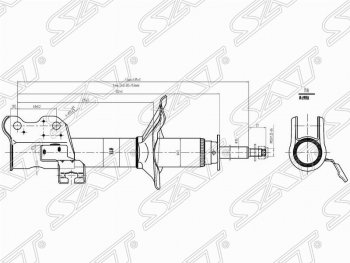 3 589 р. Левый амортизатор передний SAT Nissan 100NX (1990-1996)  с доставкой в г. Новочеркасск. Увеличить фотографию 1