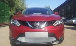 1 539 р. Сетка на бампер Russtal (хром) Nissan Qashqai 2 J11 рестайлинг (2017-2022)  с доставкой в г. Новочеркасск. Увеличить фотографию 3