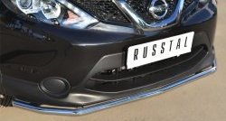 10 399 р. Одинарная защита переднего бампера диаметром 42 мм Russtal Nissan Qashqai 2 J11 дорестайлинг (2013-2019)  с доставкой в г. Новочеркасск. Увеличить фотографию 2