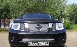 1 539 р. Нижняя сетка на бампер Russtal (хром) Nissan Pathfinder R51 рестайлинг (2009-2014)  с доставкой в г. Новочеркасск. Увеличить фотографию 3