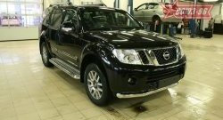 17 639 р. Защита переднего бампера одинарная Souz-96 (d76) Nissan Pathfinder R51 рестайлинг (2009-2014)  с доставкой в г. Новочеркасск. Увеличить фотографию 2