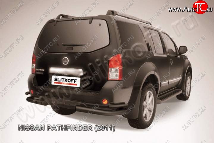 8 699 р. Уголки d76+d42 двойные  Nissan Pathfinder  R51 (2009-2014) рестайлинг (Цвет: серебристый)  с доставкой в г. Новочеркасск