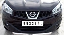 14 549 р. Одинарная защита переднего бампера диаметром 76 мм Russtal Nissan Qashqai +2 1 J10 рестайлинг (2010-2014)  с доставкой в г. Новочеркасск. Увеличить фотографию 2