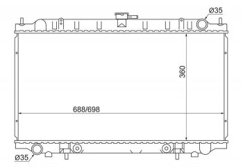 5 199 р. Радиатор двигателя (пластинчатый, МКПП/АКПП) SAT  Nissan AD  Y11 - Wingroad  2 Y11  с доставкой в г. Новочеркасск. Увеличить фотографию 1