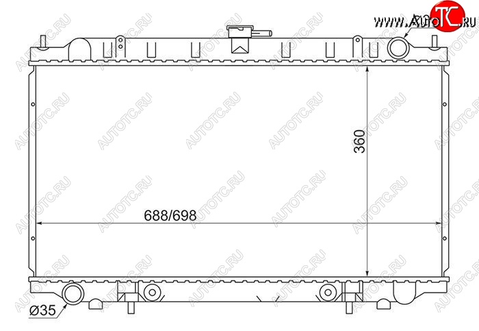 5 199 р. Радиатор двигателя (пластинчатый, МКПП/АКПП) SAT  Nissan AD  Y11 - Wingroad  2 Y11  с доставкой в г. Новочеркасск