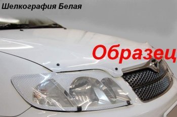 2 569 р. Дефлектор капота CA-Plastiс exclusive  Nissan AD  Y12 (2006-2016) дорестайлинг (Шелкография белая)  с доставкой в г. Новочеркасск. Увеличить фотографию 2