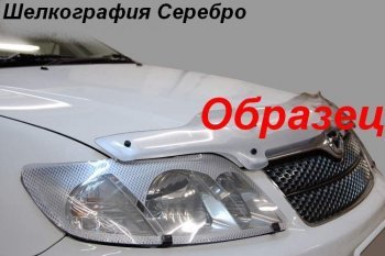 2 569 р. Дефлектор капота CA-Plastiс exclusive  Nissan AD  Y12 (2006-2016) дорестайлинг (Шелкография серебро)  с доставкой в г. Новочеркасск. Увеличить фотографию 2