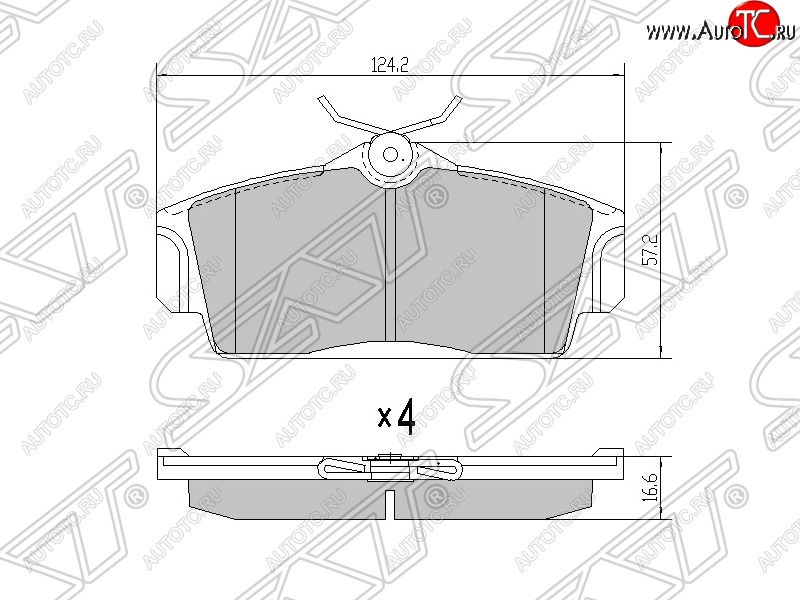 1 199 р. Колодки тормозные SAT (передние)  Nissan Almera  N16 - Bluebird Sylphy  седан  с доставкой в г. Новочеркасск