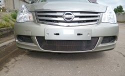 Сетка на бампер Russtal (черная) Nissan Almera седан G15 (2012-2019)