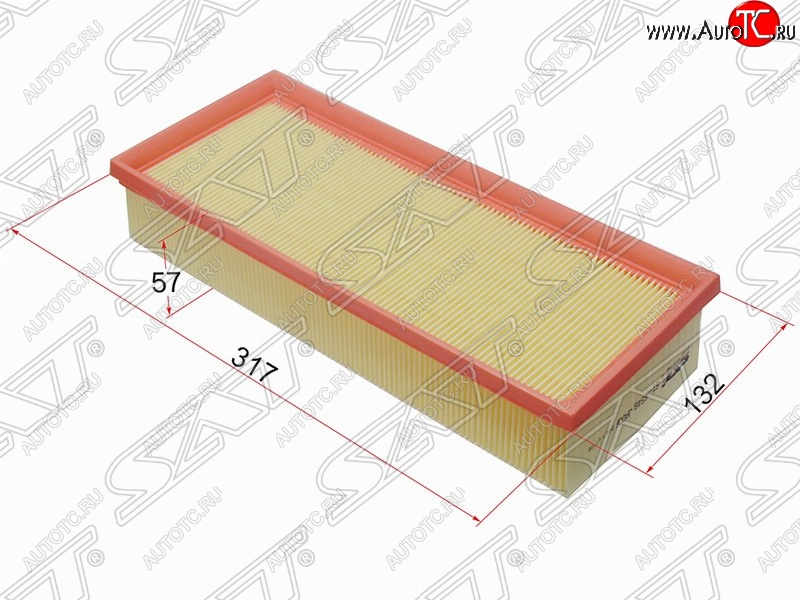 699 р. Фильтр воздушный двигателя SAT (317х132х57 mm)  Nissan Altima  седан - Teana  2 J32  с доставкой в г. Новочеркасск