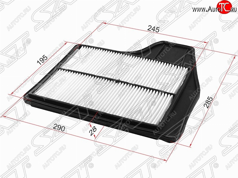 469 р. Фильтр воздушный двигателя SAT (290х285х28 mm)  Nissan Altima  седан - Teana  3 L33  с доставкой в г. Новочеркасск