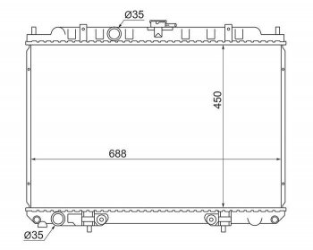 6 949 р. Радиатор двигателя (пластинчатый, МКПП/АКПП) SAT  Nissan Bassara - Serena  2  с доставкой в г. Новочеркасск. Увеличить фотографию 1