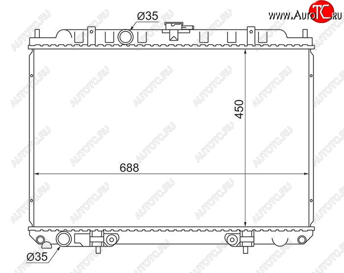 6 949 р. Радиатор двигателя (пластинчатый, МКПП/АКПП) SAT  Nissan Bassara - Serena  2  с доставкой в г. Новочеркасск