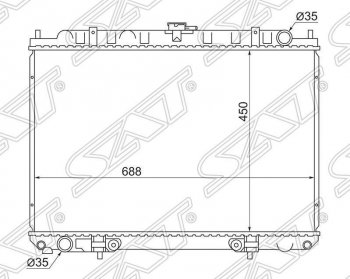Радиатор двигателя (трубчатый, МКПП/АКПП) SAT Nissan Serena 2 (2001-2005)