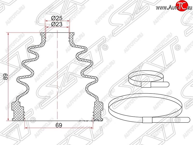 429 р. Пыльник ШРУСа (внутренний) SAT  Nissan Bluebird Sylphy  седан - X-trail  1 T30  с доставкой в г. Новочеркасск