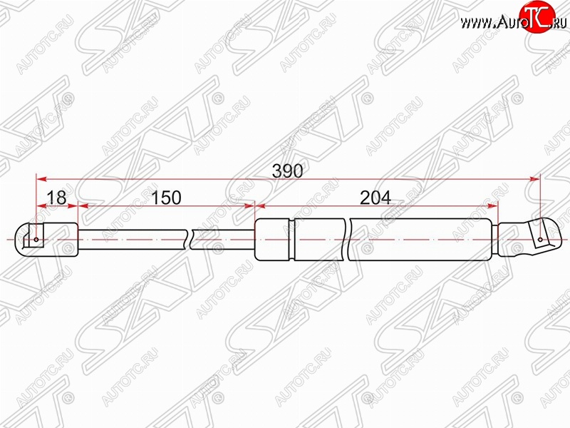 599 р. Газовый упор капота SAT  Nissan Cefiro  A33 - Maxima  A33  с доставкой в г. Новочеркасск