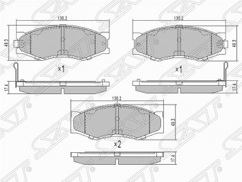 1 099 р. Колодки тормозные (передние) SAT Nissan Datsun (1990-1995)  с доставкой в г. Новочеркасск. Увеличить фотографию 1